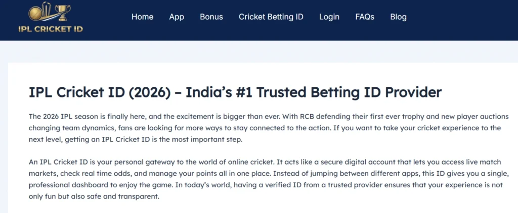 IPLcricketid